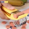 Virtuvės aksesuarai Bananų pjaustyklė Vaisių ir daržovių dešrų pjaustyklė Nerūdijančio plieno Bananų pjaustyklė Salotos Šaltalankiai Įrankiai Maisto gaminimo įrankiai