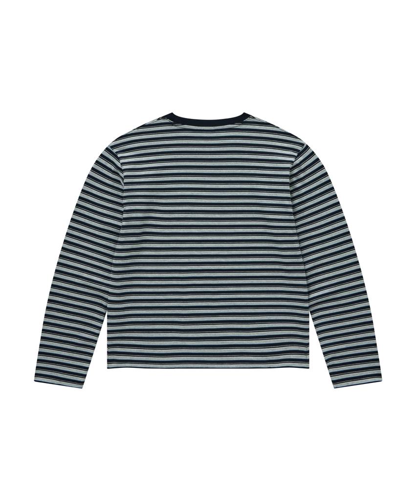 COVERNAT WOMAN Striped Long Sleeve Navy