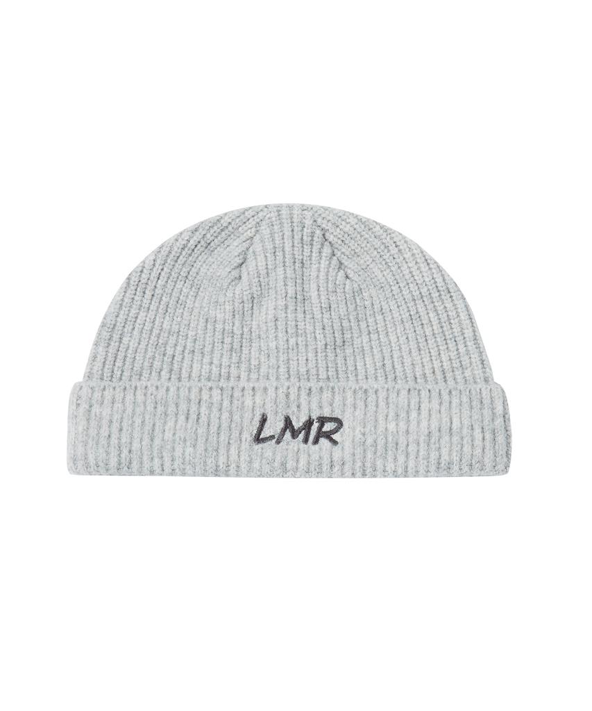 LMR Lettering Logo Embroidered Beanie Grey