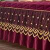 Luxury Winter Fast Warm Velvet Bed Skirt Ultra Soft Thick Flannel Quilted Bed Sheet Non Slip Bed Cover Bedspread King Size