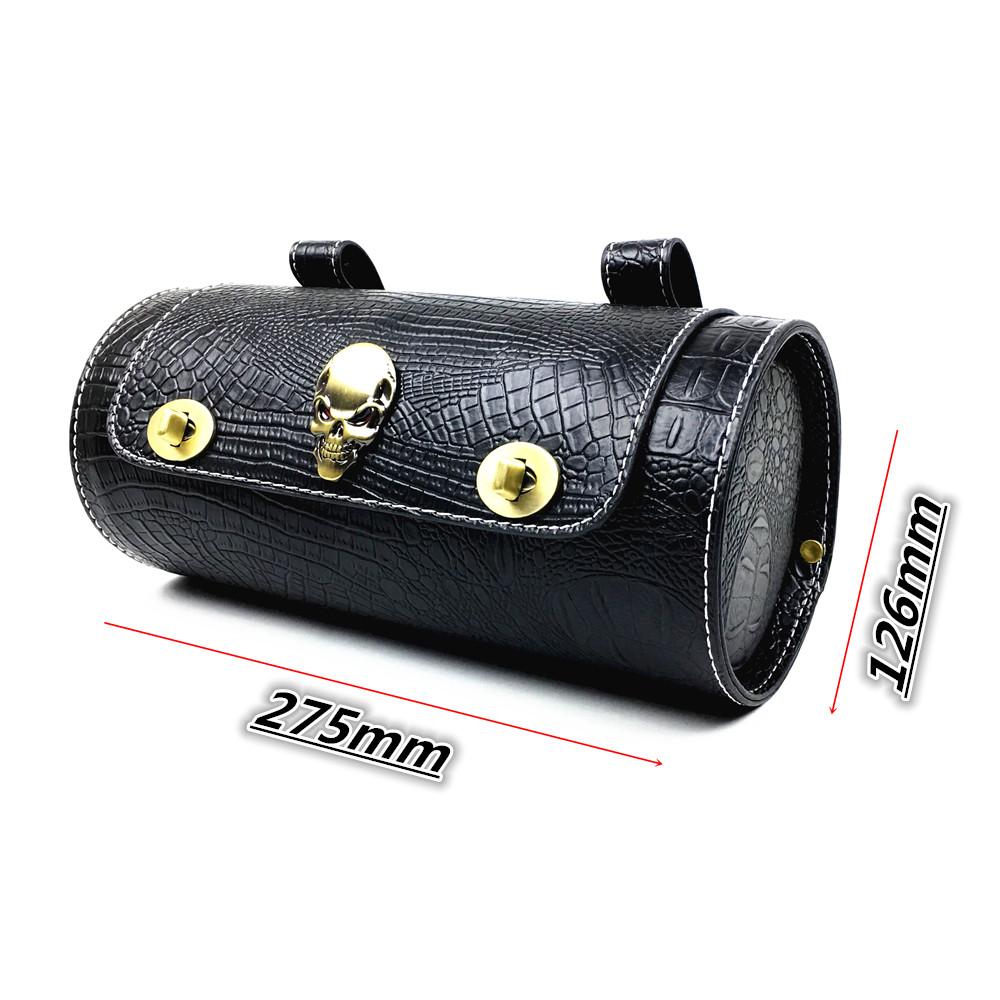 Universal Motorrad Werkzeugtasche Gabel Lenker Satteltasche Roll Barrel Racing Tail Barrel