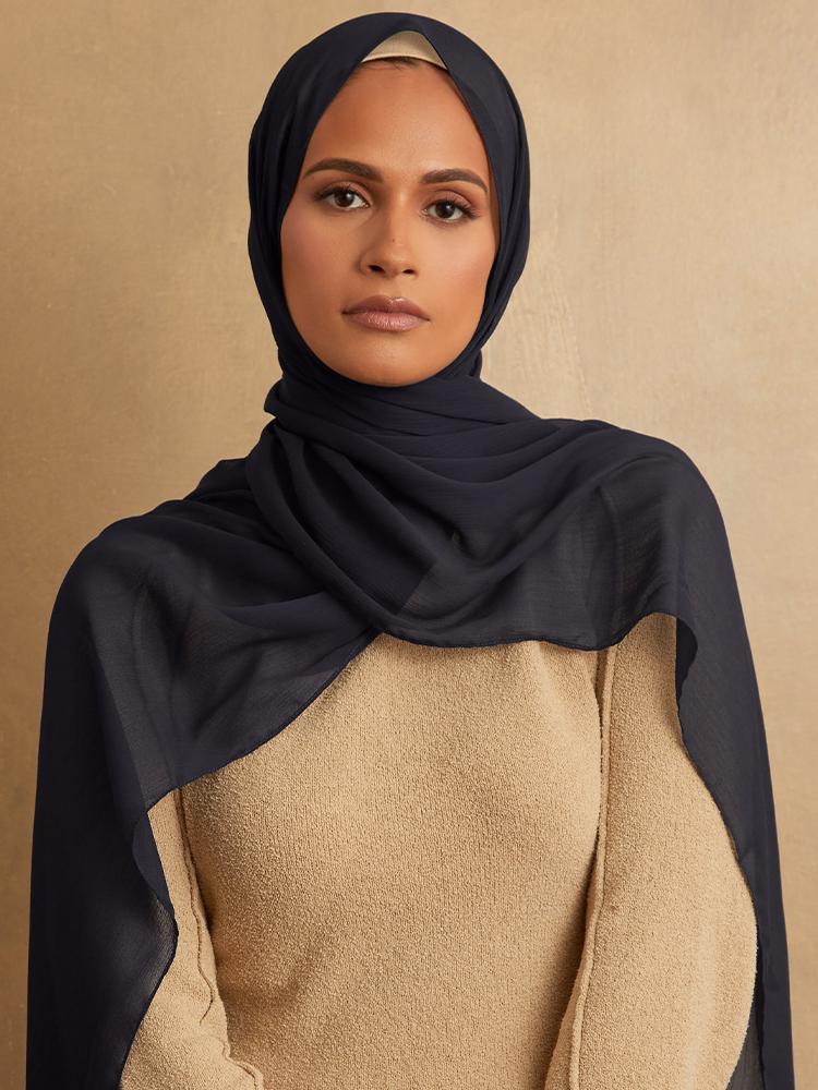 High Quality Premium Chiffon Scarf Stretchy Hijab Plain Head Scarves Women Hijab