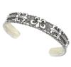 Silver 925 Bangle Bracelet for Men Lily Emblem Double [cmy Select] (11 Cross)
