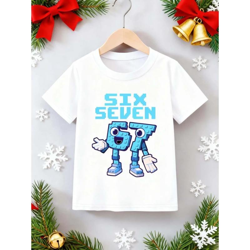 67 Zes Zeven Grappig Italiaans Hersenrot Jongens Mode Gaming Meme T-shirt Y2k Gamer Gen Alpha Straattaal Gezegde Tee Nieuwigheid Tops Ccol Cadeau