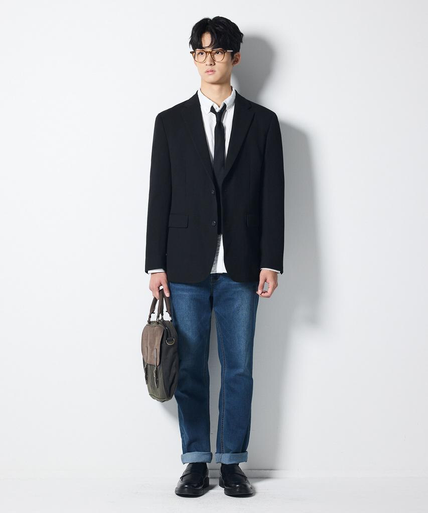 STCO Wool Touch Four-Way Stretch Jacket Black (Relaxed Fit)_Sejud71Nsb