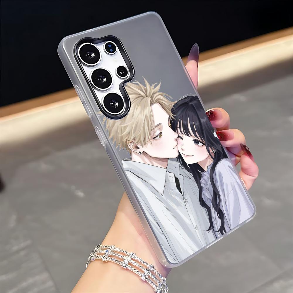 Kaoru Hana Wa Rin Saku Kaouruko Waguri Phone Case for Samsung S26 S25 S24 S23 S22 S21 FE Plus Ultra Black 2-in-1 Jelly Silicone