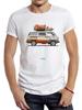 TEEHUB Maglietta da Uomo Vintage Campervan Casual Van Life Top Maschili Hipster Retro Camper Bus Pacchetto Maglietta Stampata