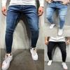 High Quality European And American Men'S Elastic Tight Fitting Small Leg Jeans Classic Three Color