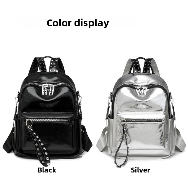 Small Backpack Purse For Women Cute Mini Backpack Waterproof Soft PU Leather Fashion Backpack Handbag,Casual Back Pack Black Bag