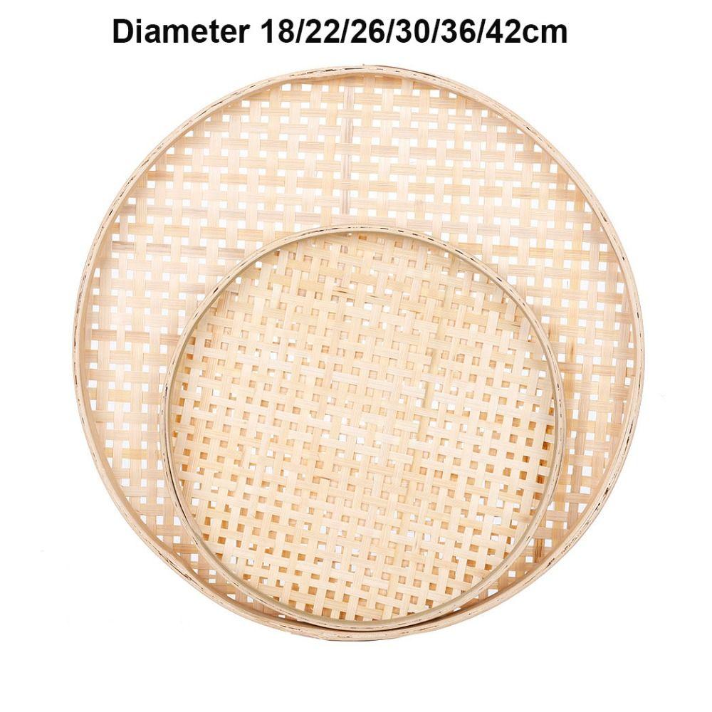 6 Sizes Weaving Bamboo Sieve Raft Easy To Clean DIY Decorative Fruit Bread Basket Home Decor