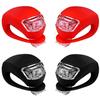 Ramidos 4pcs LED Silicone Mountain Bike Bicycle Front Rear Lights Push Cycle Clip Light