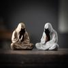 Zen Meditation with Formless Buddha Statues, Ceramic Decorative Statues, Home Rooms, Offices, Teapots, Landscape Decorations