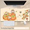 Extra Large 2024 Year of the Dragon Mouse Pad - Festive Red Cartoon New Year Desk Mat for Office