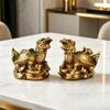Brass Turtle Figurine On Coins for Wealth And Blessings Polished Metal Tortoise Ornament for Home Office Desk Decor Feng Shui Gift for Prosperity And