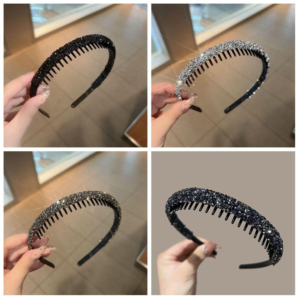 With Toothed Hairband Make Up  Hair Hoop Fashion Rhinestone Headband  Male