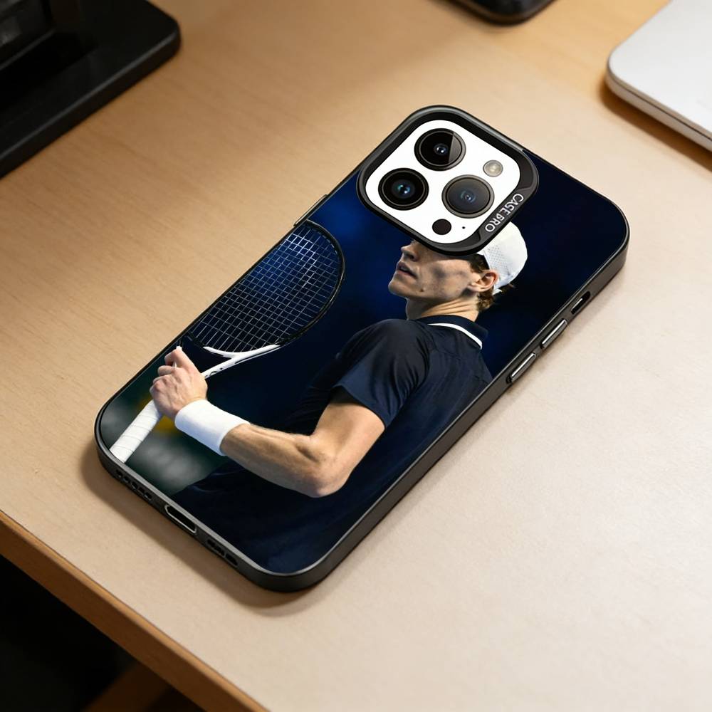 J-Jannik Sinner Phone Case For iPhone 17,16,15,14,13,12,11 Plus,Pro Max,XS,Colorful Silver Black Cover