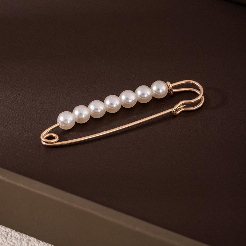 Adjustable Waist Reduction Brooch with Colorful Pearl Rhinestones