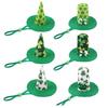 Dog Top Hat Collar Holiday Shamrocks for Small Medium Girl Dogs Cats Dog Collar Necklaces Kerchief Costumes