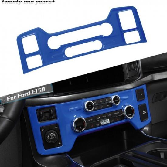 Central Control A/C Air Conditioner Panel Trim Cover For Ford F150 -22 Blue