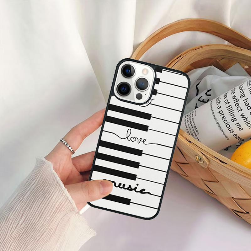 Piano Keys Music Keyboard Phone Case For IPhone 18 17 Air 16 15 14 11 12 13 Pro MAX Plus coque Cover Shell