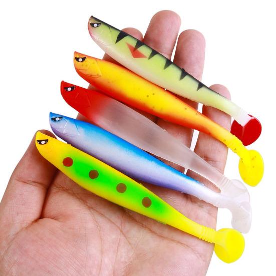 5/6Pcs Fishing Baits Soft Lures Realistic Looking Bright Colors Natural Swimming Posture Mini Size Portable Swimbait Fishing Supplies