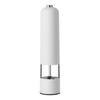 Râșniță electrică de piper și sare cu lumină LED, alimentată cu baterii, râșniță de piper și sare cu o singură mână, râșniță de condimente reglabilă