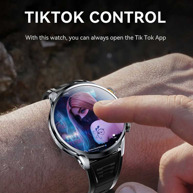 2+16/32G SIM Card Smartwatch 1.85 Inch Cellular Dual-camera Smart Watch 5G Card Health Heart Rate Monitoring Video Call Watch