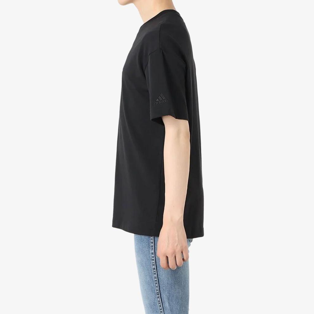 adidas T Shirts Men's Black Crew Neck Moderate Straight Fit HA3650