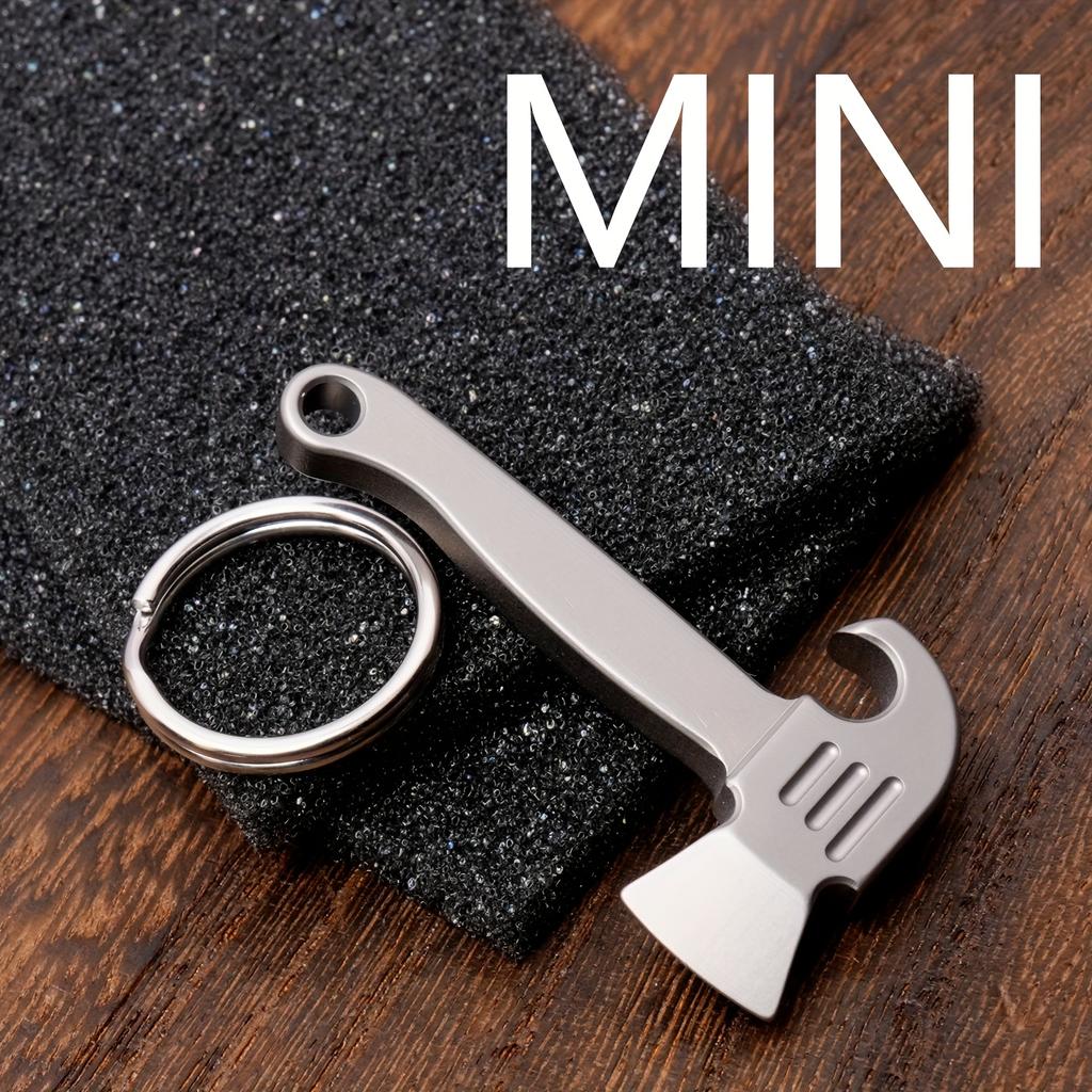 1 st Multifunktionell Mini Bärbar Flasköppnare med Nyckelring, Hållbart Metall EDC-verktyg för Camping, Vandring & Utomhusäventyr, Kompakt