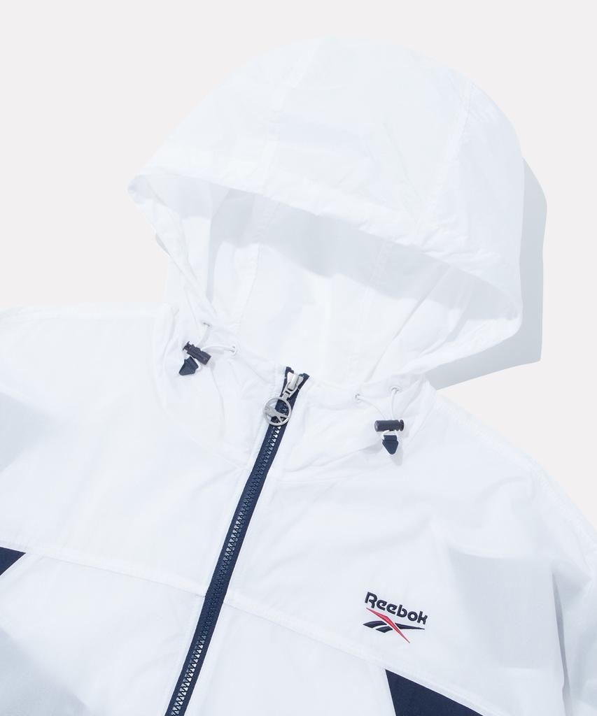 Reebok Colorblock Mesh Matching Windbreaker - White:Navy