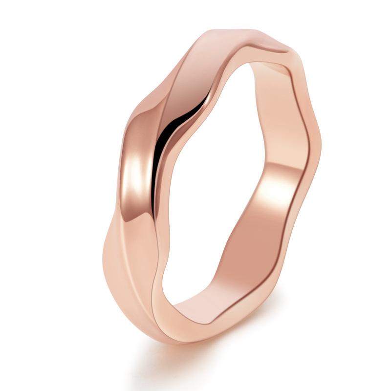 Titanstahl Möbiusring Partnerringe Elegantes Zeigefingerring für Männer Frauen