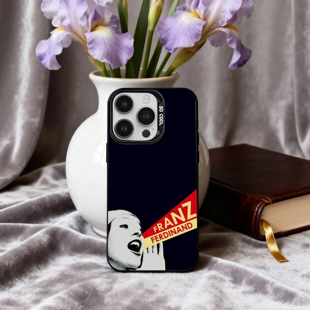 Cool F-Franz F-Ferdinand Band Phone Case For iPhone17,16,15,14,13,12,11 Plus,Pro Max Candy Silver Plated Inside Cover