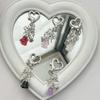 Practical Bowknot Rose Flower Keychain Portable Rose Bowknot Charm Keyring Adornment for Personalizing Phones and Bags