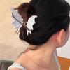 Women Hair Clip Halloween Bat Shape Shark Hair Claw Anti-slip Teeth Metal Grabbing Clips Hair Accessories