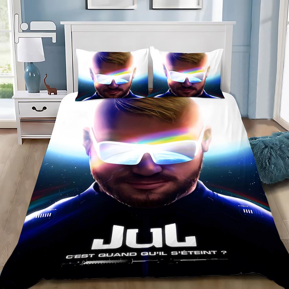 Obliečka na paplón Rapper JuL C'est Pas Obliečka na vankúš Posteľná bielizeň Des Lol Súprava Dospelý ChlapecDievča Spálňa Dekorácia Jednolôžková Dvojlôžková Veľká Veľkosť Posteľ