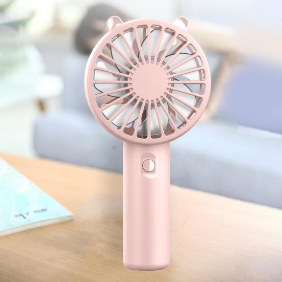 Handheld Small Fan with 3 Speed Settings Strong Airflow Low Noise USB Rechargeable Battery Operated Pocket Fan