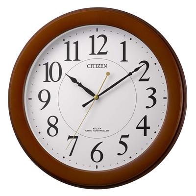 Citizen Wall Clock Radio Clock Analog Continuous Second Hand Wood Brown CITIZEN (semi-gloss Finish) 8MY514-006