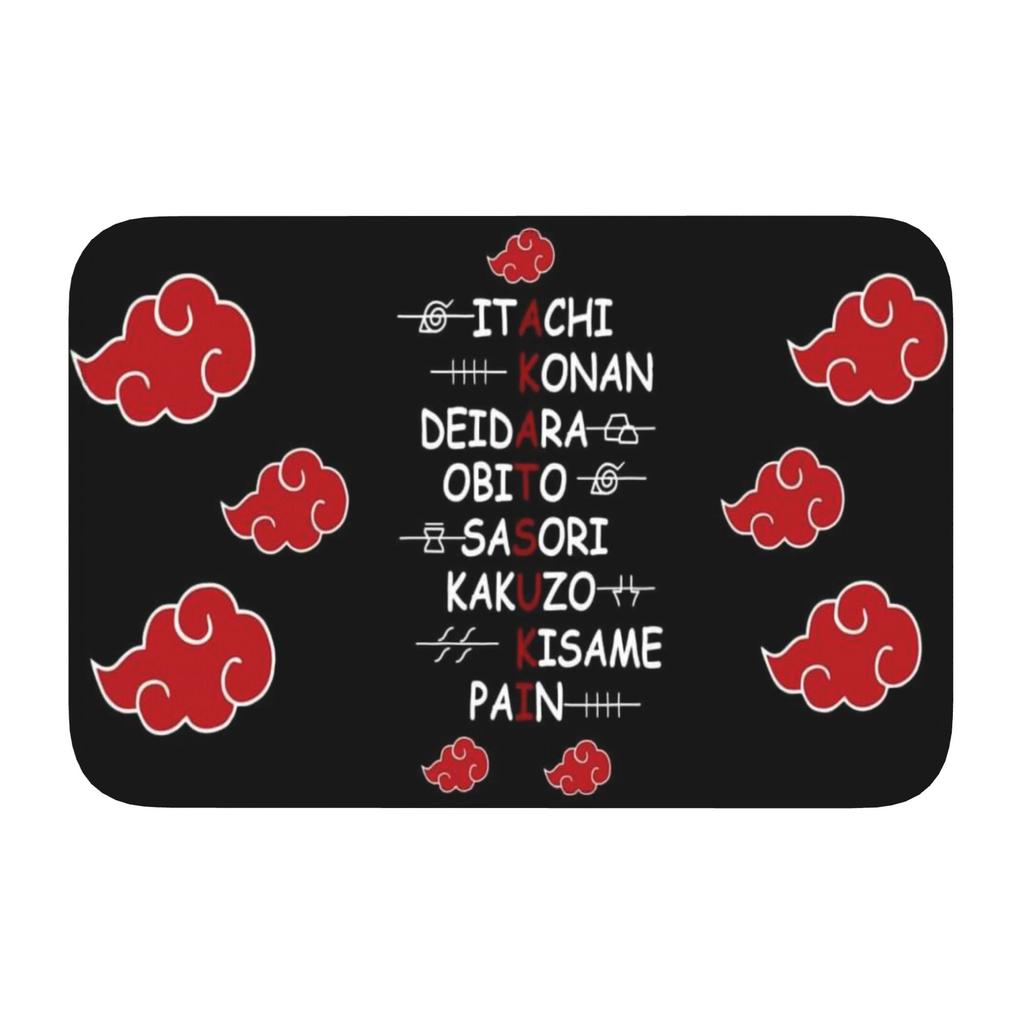 Custom Anime N-Narutoes Doormat Non-Slip Entrance Welcome Kitchen Bathroom Floor Door Mat  Toilet Living Room Carpet Rug