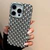 Fashion Plating Silver Round Beads Hollow-out Heat Dissipations Phone Case Cover For iPhone 17 Air 13 14 15 16 Pro Max