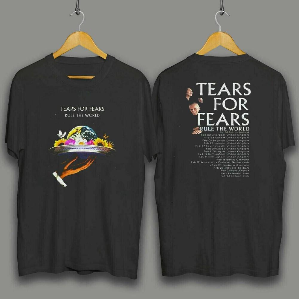 New Tears For Fears 2022 T-Shirt Tops Tee Rule The World Tour Date 2022 Shirt