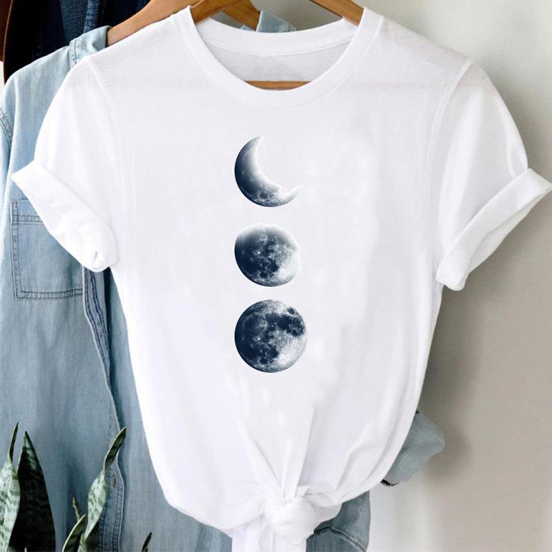 (Asian Size) Women Letter Balloon Trend Lovely Style Print Tee Top Clothing Casual Short Sleeve Fashion Tshirt Lady Female Graphic T-shirt