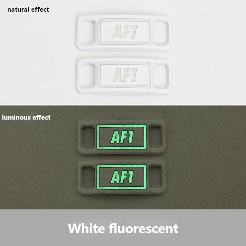 NO.8 2Pcs Fluorescent Shoe Buckle Shoelaces for Sneakers Luminous Glowing AF1 Shoes Accessories Decoration Shoelace