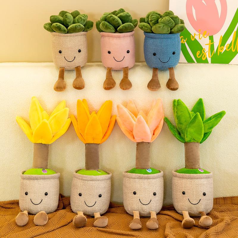 Succulent Potted Doll Pine Tree Ornaments Fun Simulation Tulip Plants Home Study Living Room Decoration