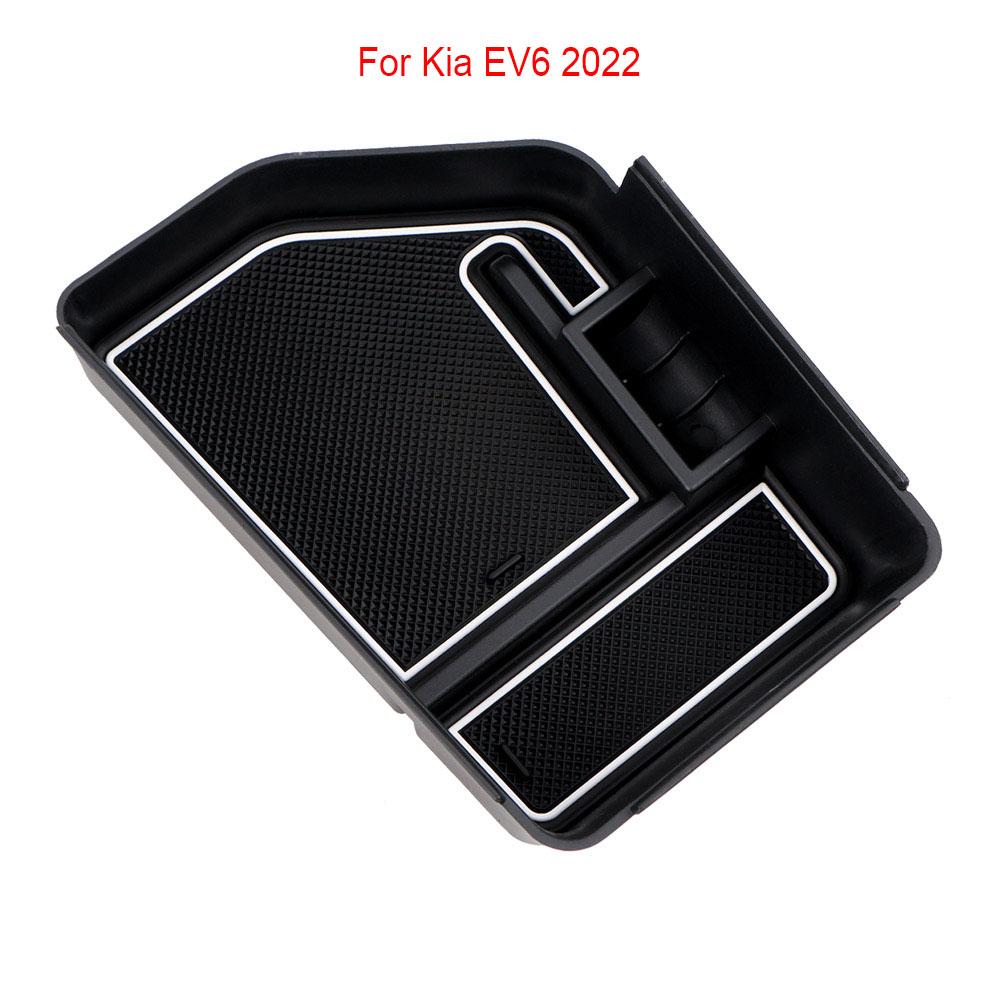 Car Central Armrest Storage Box Holder For Kia EV6 2022 Center Console Organizer Tidying