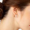 ELLE Jewelry 14K Cubic Bold One-Touch Earrings (Gold Pin) ELGPEE267
