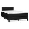 Maison Exclusive - Lattenrost Bett Matratze und LED Schwarz 120x190 cm Stoff