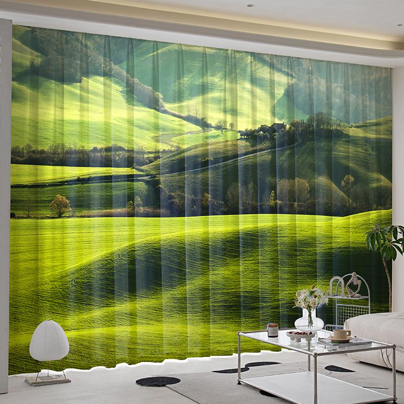 Landscape Waterfall Forest Nature Senery Window Curtains Blinds For Kids Bedroom Living Room Bathroom Kicthen Door Home Decor