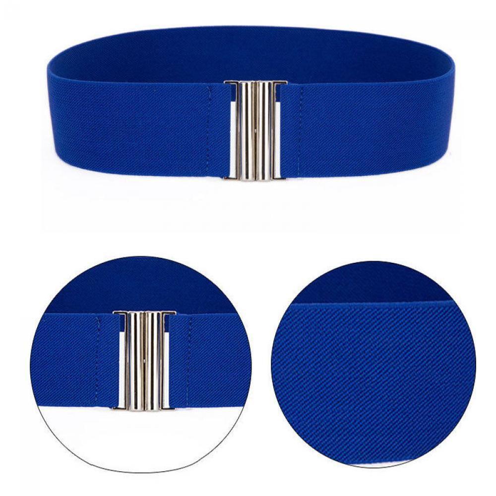 Fashion Newest Silver Buckle Stretch Corset Elastic Waistband Wide Belts
