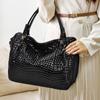 Crocodile Pattern Genuine Leather Women's Bag Large Bag Casual Handbag Fashionable Exquisite Patent Leather Large Capacity Single Shoulder Slant