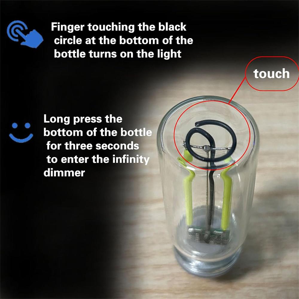 USB lampa do auta Vnútorné atmosférické svetlo Mood lampa inšpirovaná retro štýlom Sklenená fľaša Bezdrôtové dotykové LED svetlá do interiéru auta